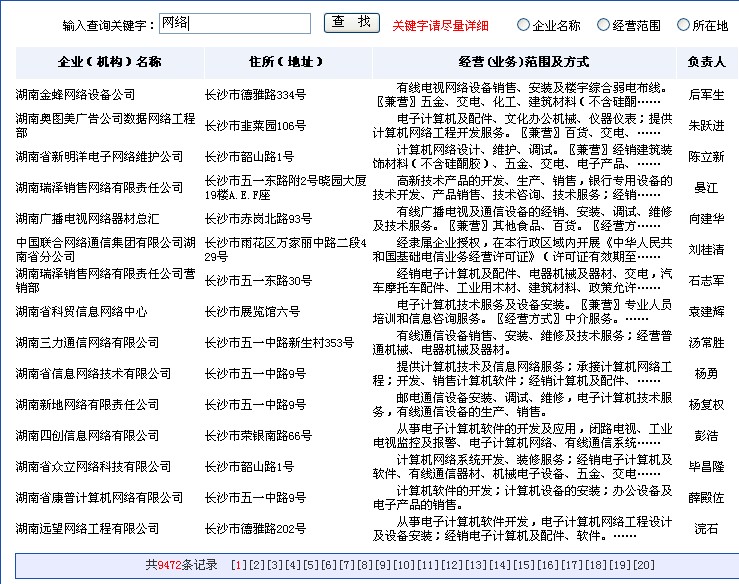 長沙工商統(tǒng)計網(wǎng)絡(luò)公司數(shù)量